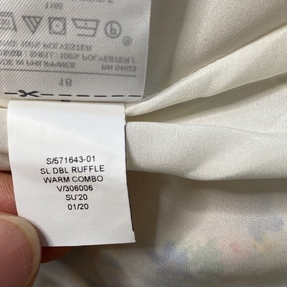 Banana Republic Floral Sleeveless Fit & Flare Dress Ruffle Tiered V-Neck Lined - Picture 11 of 15